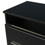 Mesa de Cabeceira Madesa 3227 com 2 Gavetas Preto