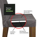 Kit 2 Cadeiras de Jantar 4255 Rustic/Silver Madesa