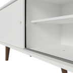 Rack Madesa Dubai para TV até 65 Polegadas com Pés Branco/Rustic 095Z