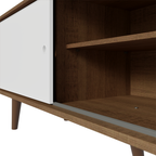 Rack Madesa Dubai para TV até 65 Polegadas com Pés Rustic/Branco 6E5Z