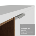 Rack para TV até 75 Polegadas Madesa Metz 180 cm 2 Portas Branco/Rustic