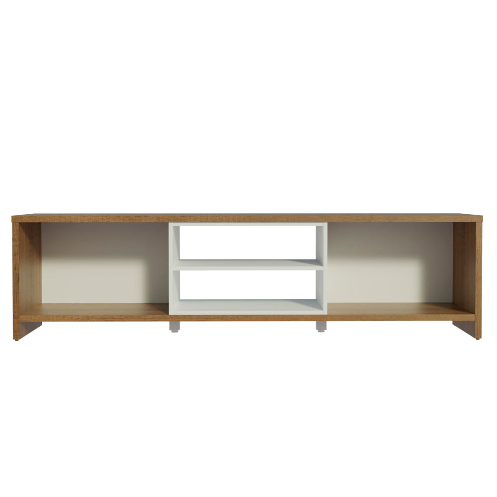 Rack para TV até 75 Polegadas Madesa Metz 180 cm 2 Portas Rustic/Branco