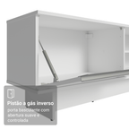 Rack para TV até 80 Polegadas 218 cm 2 Portas Branco Glamy Madesa