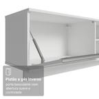 Rack Suspenso para TV até 80 Polegadas 218 cm 2 Portas Branco Glamy Madesa