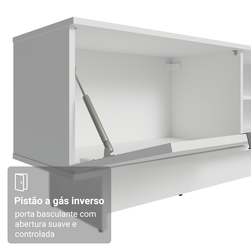 Rack para TV até 80 Polegadas 218 cm 2 Portas Branco Stella Madesa