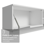 Rack Suspenso para TV até 80 Polegadas 218 cm 2 Portas Branco Stella Madesa