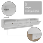 Rack Suspenso para TV até 80 Polegadas 218 cm 2 Portas Branco Vik Madesa