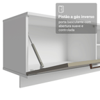 Rack Suspenso para TV até 80 Polegadas 218 cm 2 Portas Branco/Crema Agata Madesa