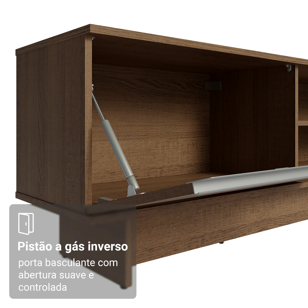 Rack para TV até 80 Polegadas 218 cm 2 Portas Rustic Glamy Madesa