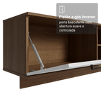 Rack Suspenso para TV até 80 Polegadas 218 cm 2 Portas Rustic/Branco Agata Madesa