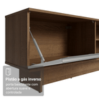 Rack para TV até 80 Polegadas 218 cm 2 Portas Rustic/Branco Glamy Madesa