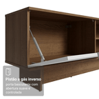 Rack para TV até 80 Polegadas 218 cm 2 Portas Rustic/Branco Stella Madesa