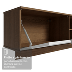 Rack Suspenso para TV até 80 Polegadas 218 cm 2 Portas Rustic/Branco Stella Madesa