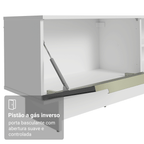Rack para TV até 80 Polegadas 218 cm 2 Portas Branco/Preto Lux Madesa