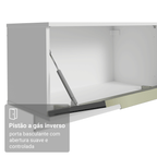 Rack Suspenso para TV até 80 Polegadas 218 cm 2 Portas Branco/Preto Lux Madesa