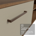 Rack para TV até 80 Polegadas 218 cm 2 Portas Rustic/Crema Agata Madesa