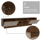 Rack Suspenso para TV até 80 Polegadas 218 cm 2 Portas Rustic/Crema Vik Madesa