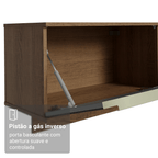 Rack Suspenso para TV até 80 Polegadas 218 cm 2 Portas Rustic/Preto Lux Madesa