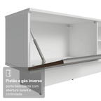 Rack para TV até 80 Polegadas 218 cm 2 Portas Branco/Rustic Glamy Madesa