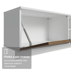 Rack Suspenso para TV até 80 Polegadas 218 cm 2 Portas Branco/Rustic Stella Madesa