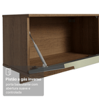 Rack Suspenso para TV até 80 Polegadas 218 cm 2 Portas Rustic/Cinza Lux Madesa