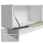 Rack para TV até 80 Polegadas 218 cm 2 Portas Branco/Cinza Lux Madesa