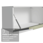 Rack Suspenso para TV até 80 Polegadas 218 cm 2 Portas Branco/Cinza Lux Madesa