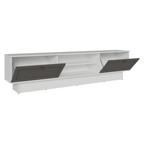 Rack para TV até 80 Polegadas 218 cm 2 Portas Branco/Cinza Vik Madesa