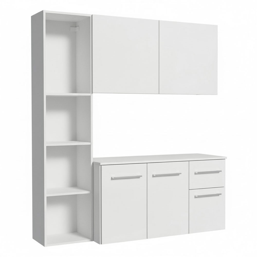 Armário de Cozinha Compacta 120cm Branco Easy Madesa