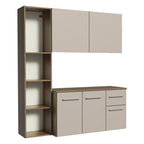 Armário de Cozinha Compacta 120cm Rustic/Crema Easy Madesa