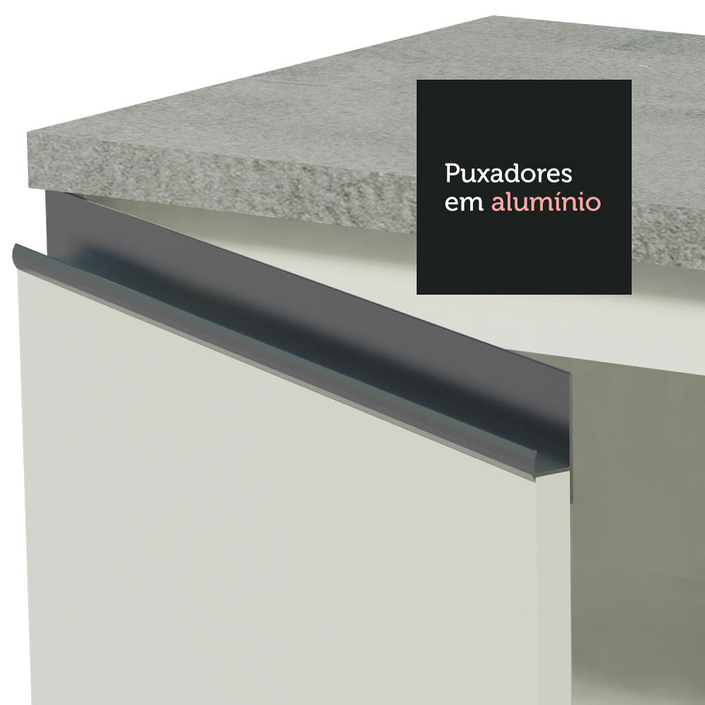 Balcão Gabinete de Pia 120 x 60 cm 2 Portas (Sem Tampo) Branco Glamy Madesa