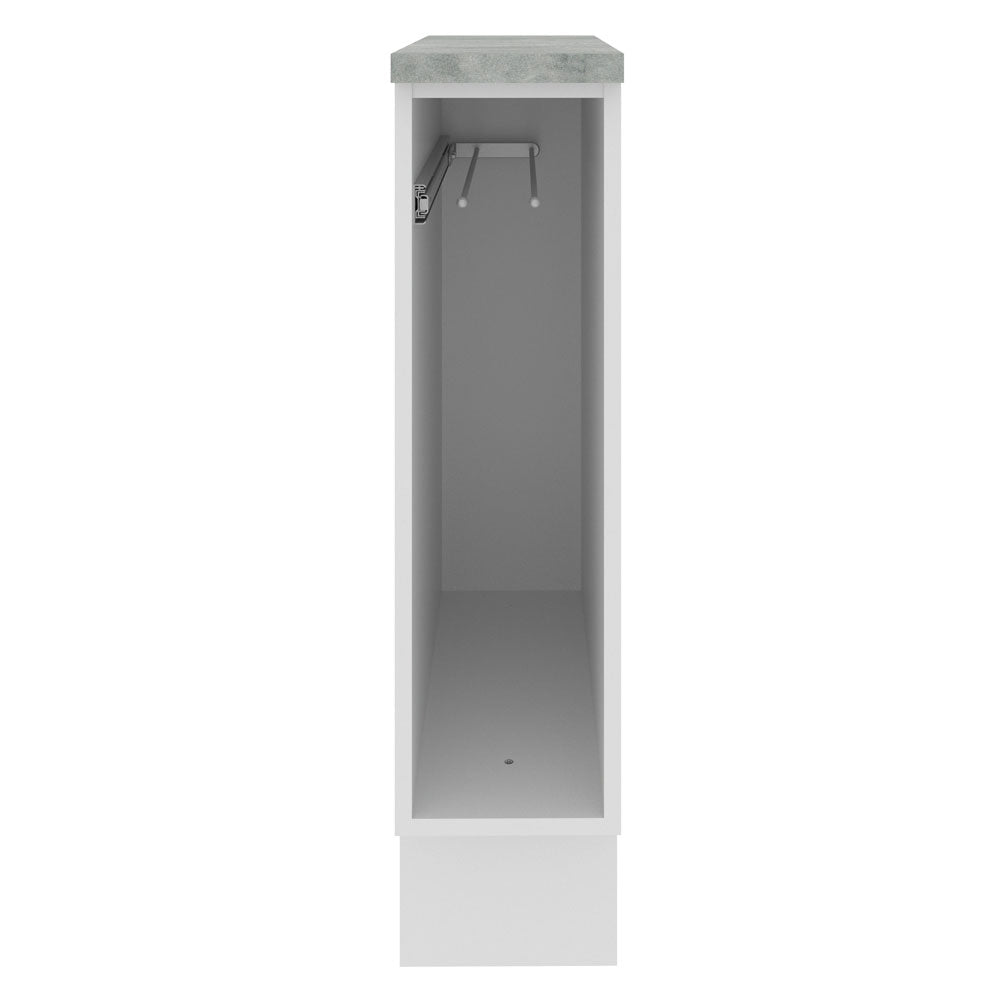 Balcão Porta-Pano 20 x 60 cm (Com Tampo) para Cozinhas Branco Madesa