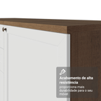 Balcão de Cozinha 35 x 60 cm 1 Porta (Com Tampo) Rustic/Branco Vik Madesa