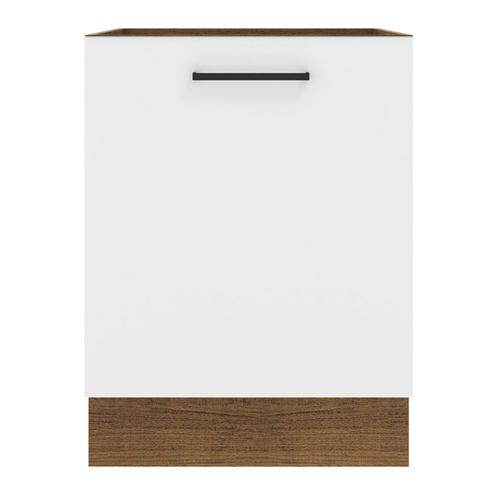 Balcão Madesa Agata 60 x 60 cm 1 Porta (Sem Tampo) Rustic/Branco