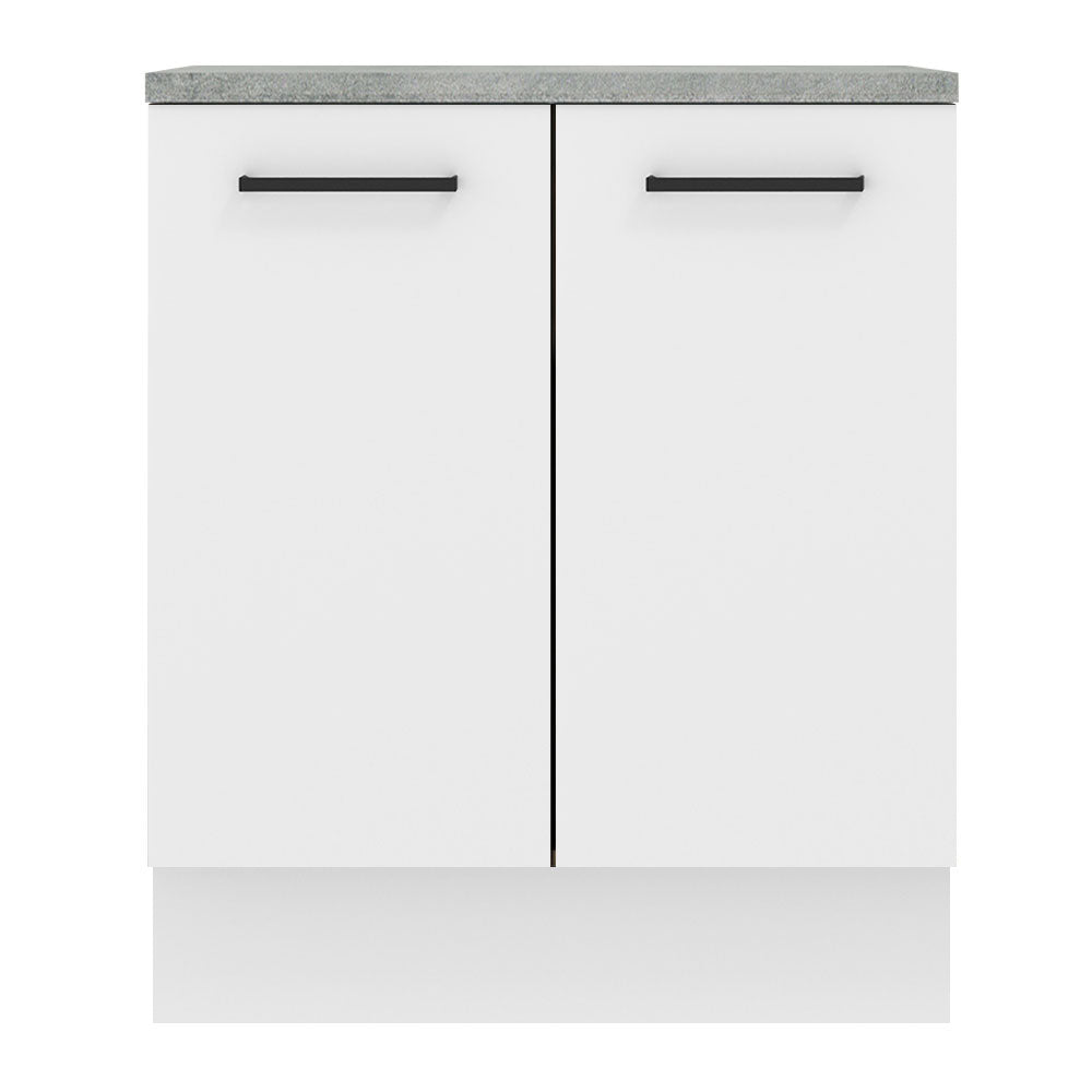 Balcão de Cozinha Madesa Agata 70 x 60 cm 2 Portas (Com Tampo) Branco