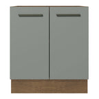 Balcão de Cozinha Madesa Agata 70 x 60 cm 2 Portas (Sem Tampo) Rustic/Cinza