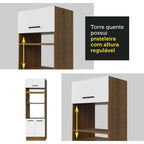 Torre Quente Madesa Agata 70 x 60 cm 3 Portas Rustic/Branco