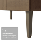 Balcão Gabinete 3 Portas 2 Gavetas Rustic Gourmet Madesa