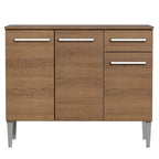 Balcão Gabinete Madesa Emilly 3 Portas e 1 Gaveta Rustic