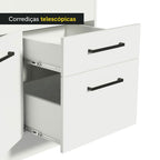 Balcão de Pia Madesa Agata 150 cm 2 Portas e 2 Gavetas (Sem Tampo e Pia) Branco