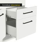 Balcão Madesa Agata 150 cm 2 Portas e 2 Gavetas (Com Tampo) Branco
