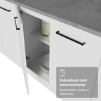 Balcão de Cozinha 40 cm 1 Porta (Sem Tampo) Branco Agata Madesa