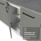 Balcão Madesa Agata 40 cm 1 Porta Branco/Cinza
