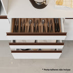 Balcão Madesa Reims 60 cm 3 Gavetas Branco