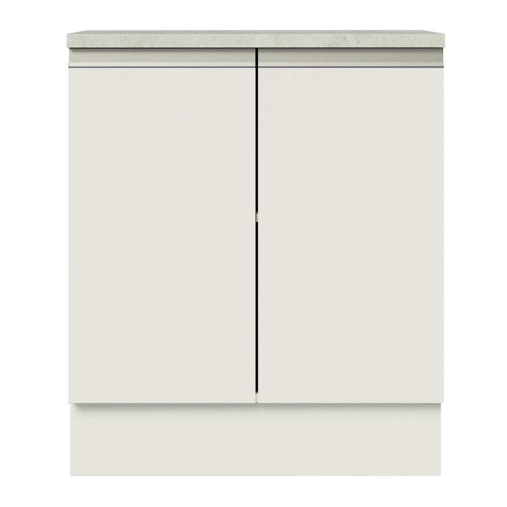 Balcão de Cozinha Madesa Glamy 70 cm 2 Portas Branco