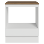 Balcão para Forno/Micro-ondas 70 cm 1 Gaveta Branco Tampo Rustic Madesa