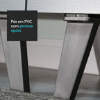 Balcão 80 cm 2 Portas Com Pés Cinza Nice Madesa
