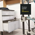 Balcão Madesa Acordes 100% MDF 80 cm 2 Gavetas Frentes Branco Brilho