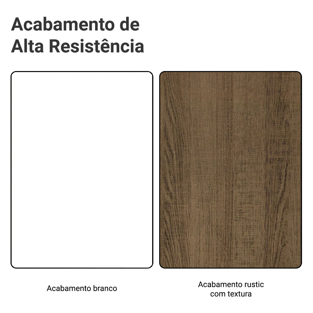 Armário Aéreo 100 cm 1 Porta Basculante Branco/Rustic Glamy Madesa