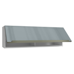 Armário Aéreo 100 cm 1 Porta Basculante Branco/Cinza Lux Madesa